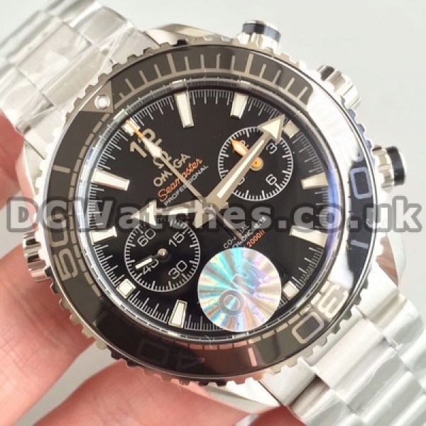 Perfect UK Sale Omega Planet Ocean Automatic Fake Watch With Black Dial For Men