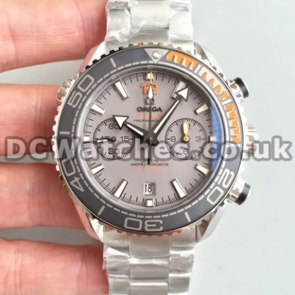 Best UK Sale Omega Planet Ocean Automatic Replica Watches With Grey Dials For Men