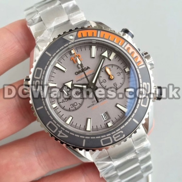 Best UK Sale Omega Planet Ocean Automatic Replica Watches With Grey Dials For Men