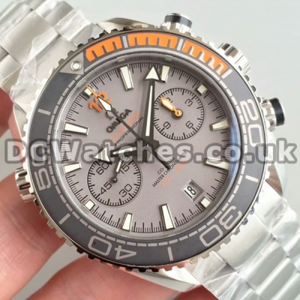 Best UK Sale Omega Planet Ocean Automatic Replica Watches With Grey Dials For Men