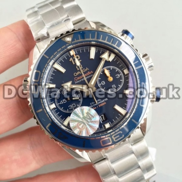 Cheap UK Sale Omega Planet Ocean Automatic Fake Watches With Blue Dials For Men