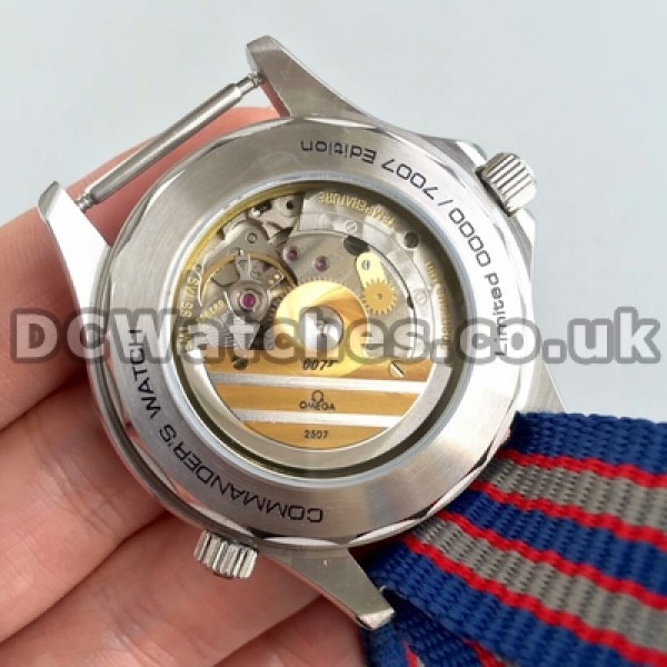 Cheap UK Sale Omega Seamaster Automatic Fake Watches With White Dials For Men