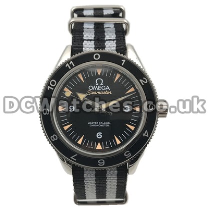 Perfect UK Sale Omega Seamaster Automatic Fake Watch With Black Dial For Men