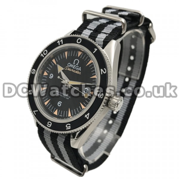 Perfect UK Sale Omega Seamaster Automatic Fake Watch With Black Dial For Men