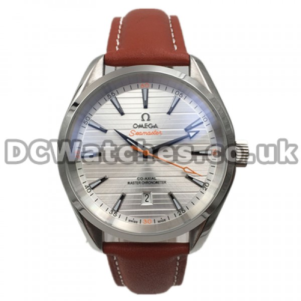 Best UK Sale Omega Seamaster Automatic Replica Watch With White Dial For Men