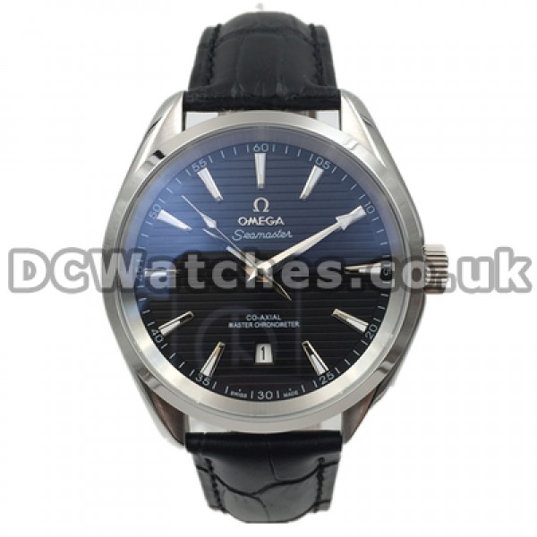 Top UK Sale Omega Seamaster Automatic Fake Watch With Black Dial For Men