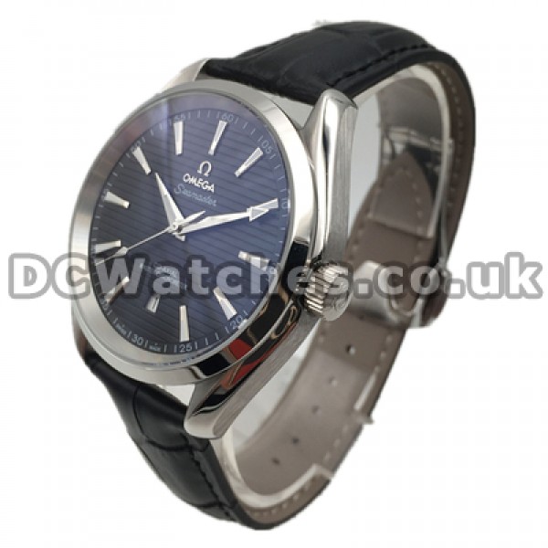Top UK Sale Omega Seamaster Automatic Fake Watch With Black Dial For Men