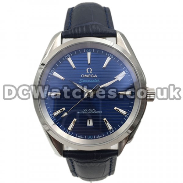 Quality UK Sale Omega Seamaster Automatic Fake Watch With Blue Dial For Men