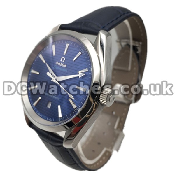 Quality UK Sale Omega Seamaster Automatic Fake Watch With Blue Dial For Men
