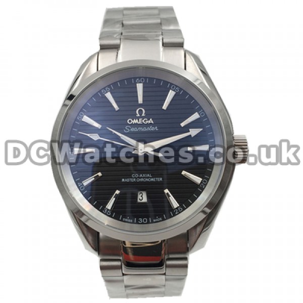 Best UK Sale Omega Seamaster Automatic Replica Watch With Black Dial For Men