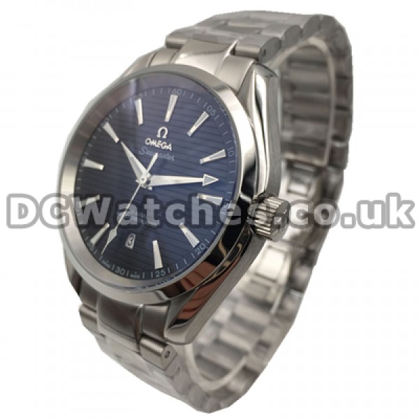 Best UK Sale Omega Seamaster Automatic Replica Watch With Black Dial For Men