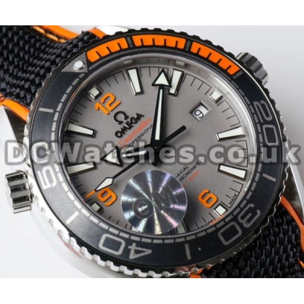 Best UK Sale Omega Planet Ocean ETA Automatic Fake Watches With Grey Dials For Men